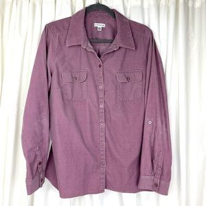 Croft and Barrow Corduroy Button Down Long Sleeve Shirt